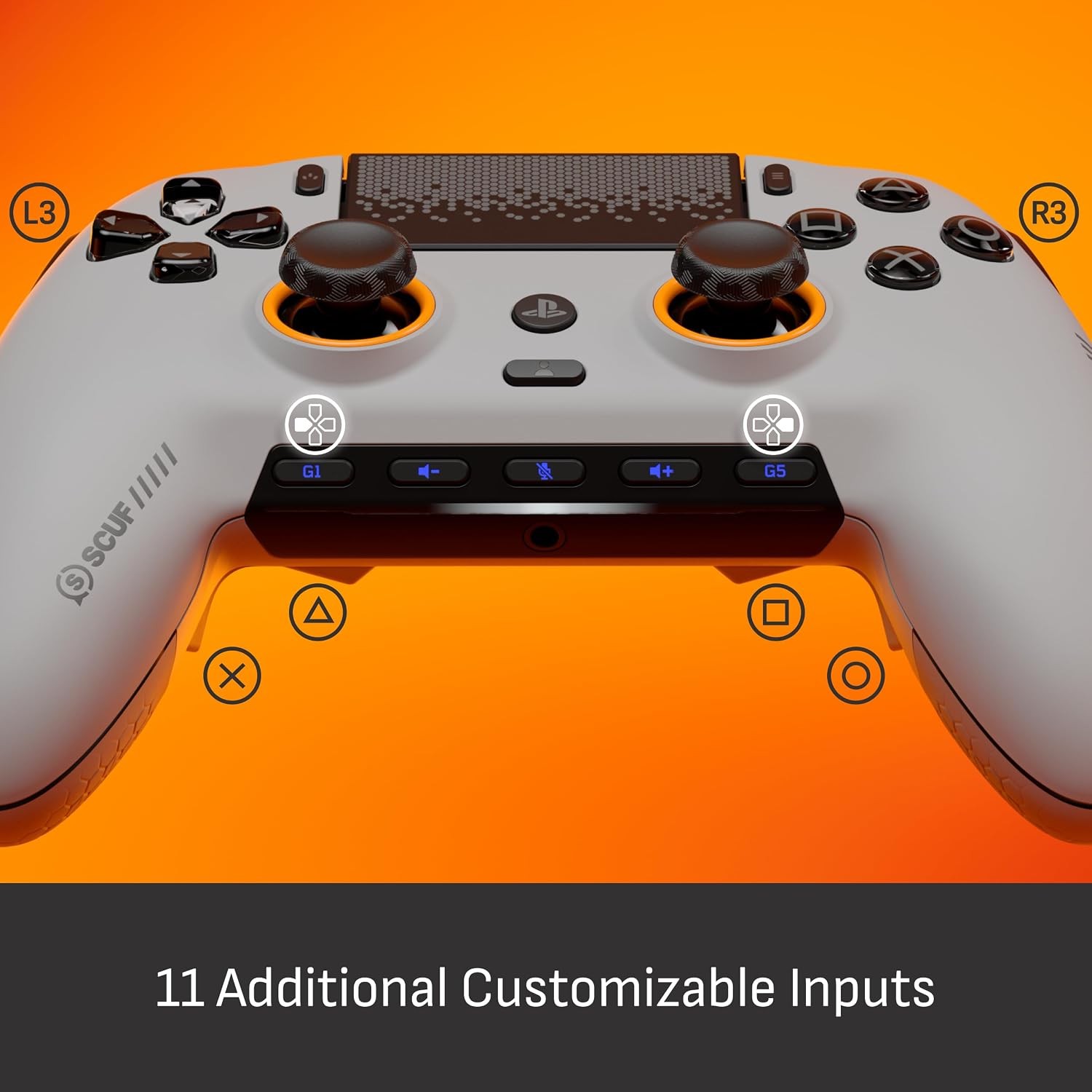 OMEGA PS5 Wireless Performance Controller – Windows PC Compatible – Light Gray