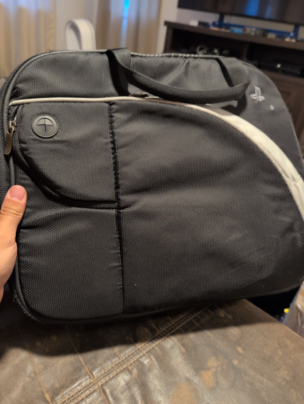 Sony Playstation Large Black Grey Briefcase Backpack Psp Promotional