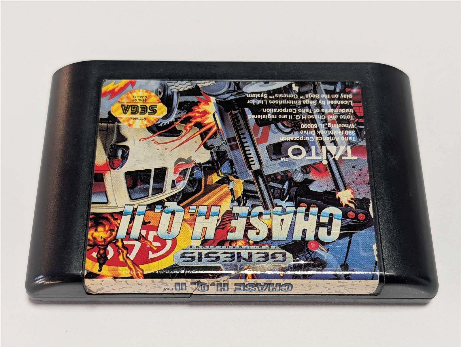 Chase H.Q. II Sega Genesis 1992 Game Cartridge Authentic Tested Works Taito