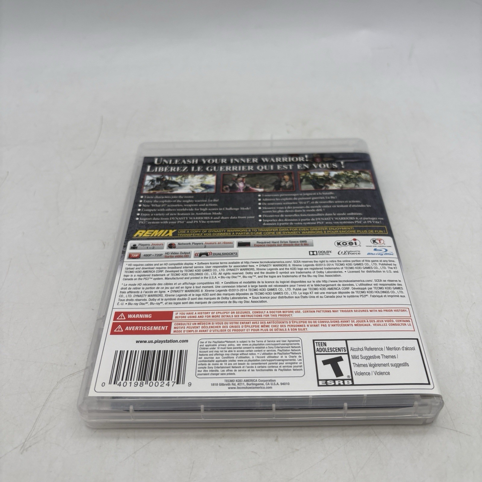 Dynasty Warriors 8: Xtreme Legends Sony PlayStation 3 Complete w/ Manual CIB