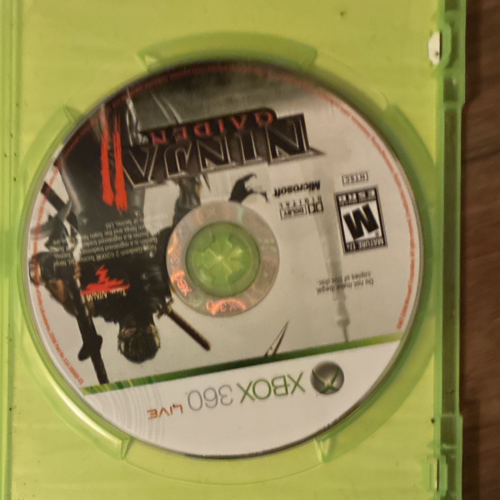 Tecmo Ninja Gaiden II (Ninja Gaiden Series) M Action & Adventure Manual Xbox 360