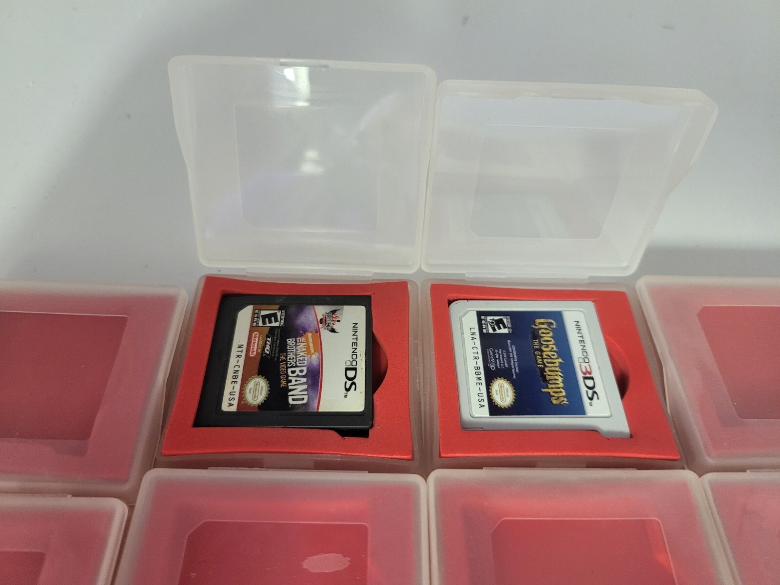 10 RED Padded Plastic Cartridge Cases for Nintendo DS/2DS/3DS Dust Covers #13P