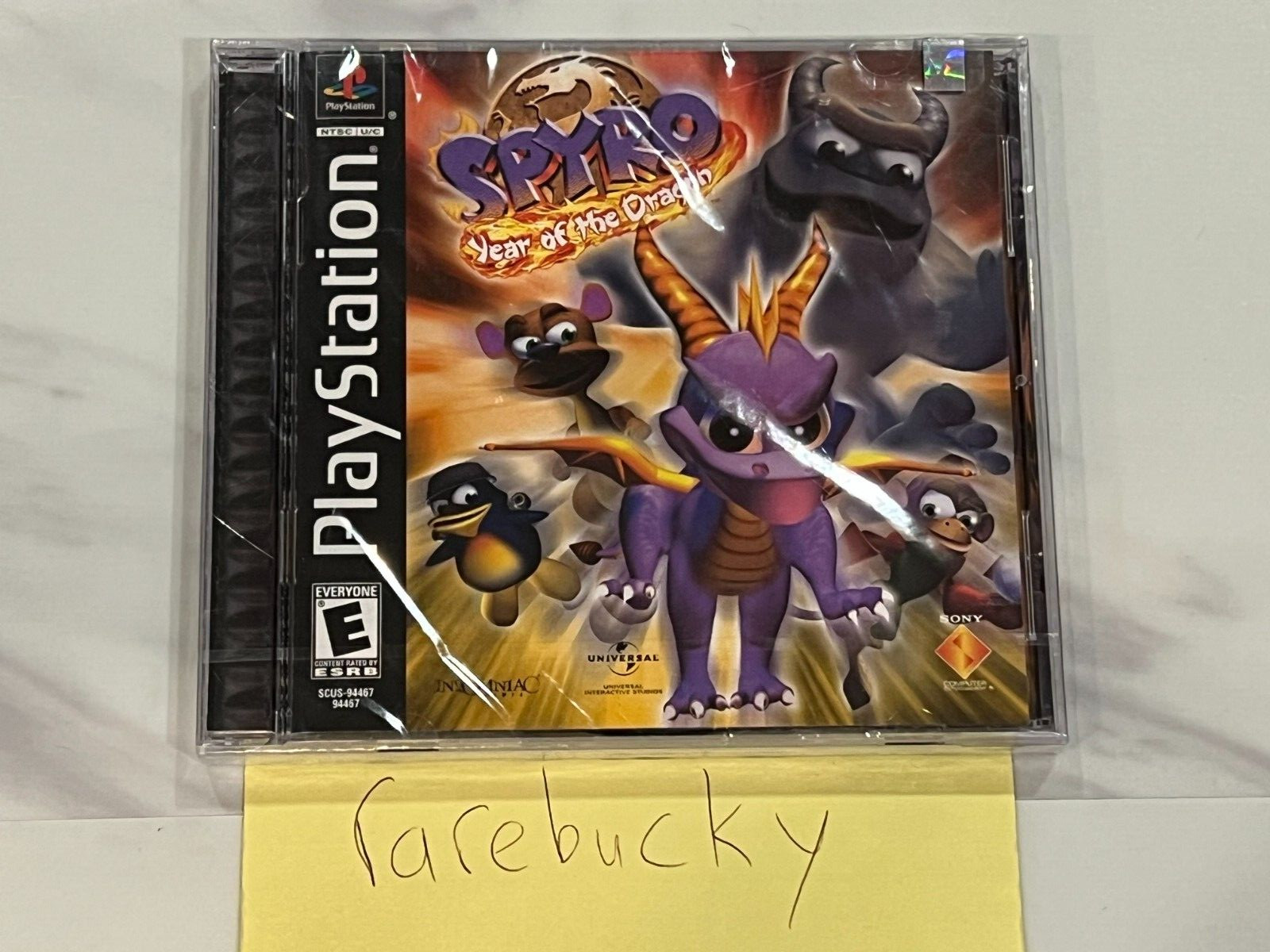 Spyro: Year of the Dragon (PS1 PSX Playstation) NEW SEALED BLACK LABEL, NM RARE!