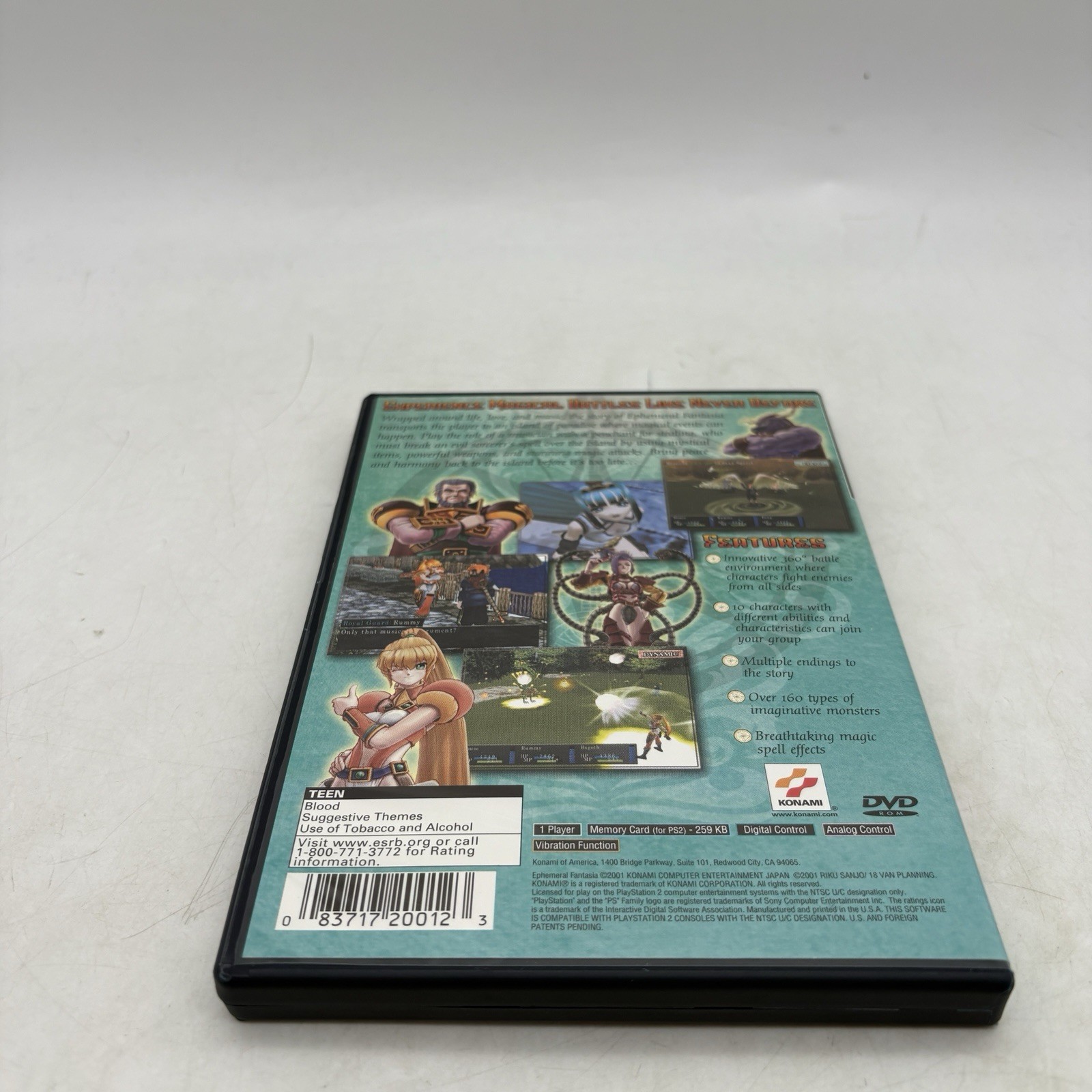 Ephemeral Fantasia PlayStation 2 PS2 Complete w/ Manual CIB Tested