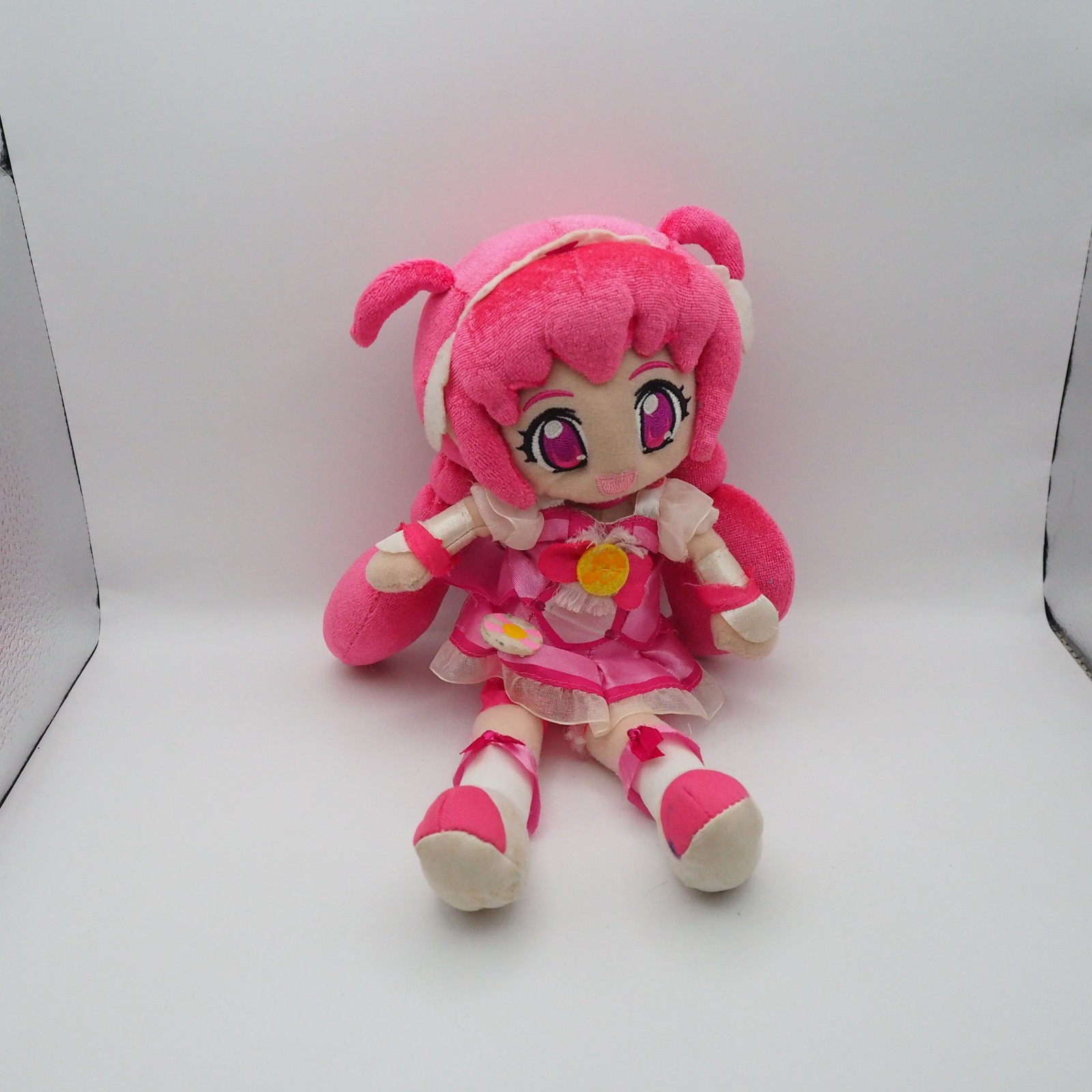 Jk58 JUNK Smile Pretty Cure Precure HAPPY Bandai 2012 Plush 11″ Toy Doll Japan