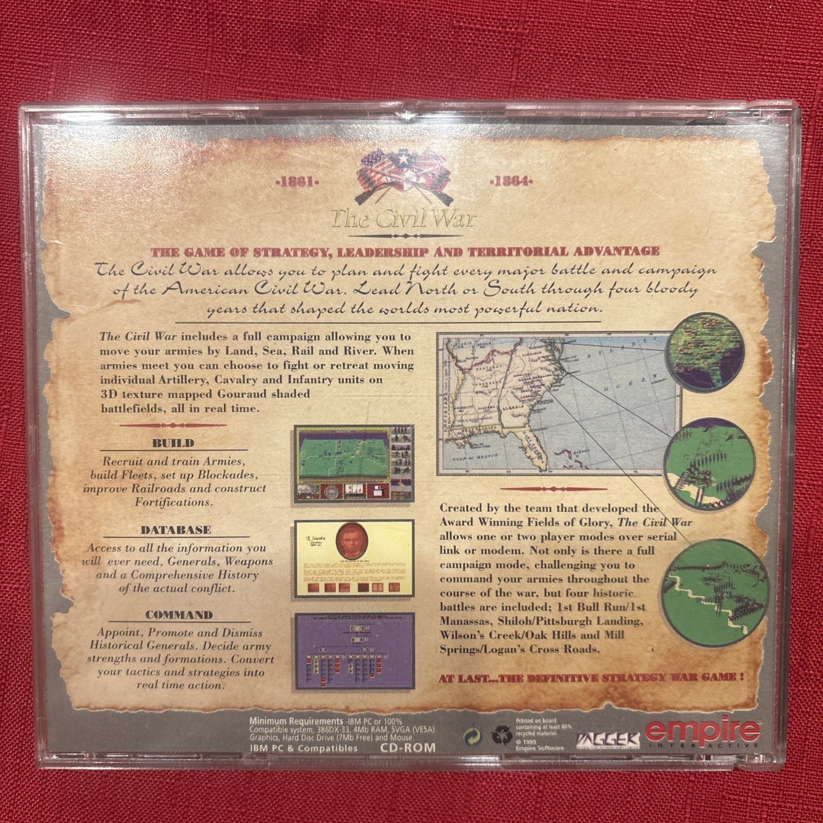 Vtg PC Game The Civil War