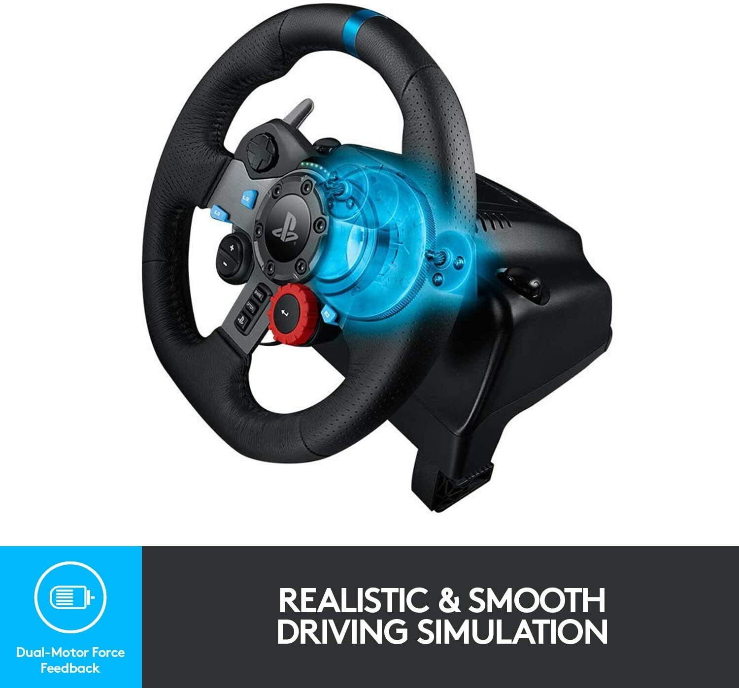 Logitech G29 Dual-Motor Driving Force Racing Wheel for PS3 PS4 PS5 & PC