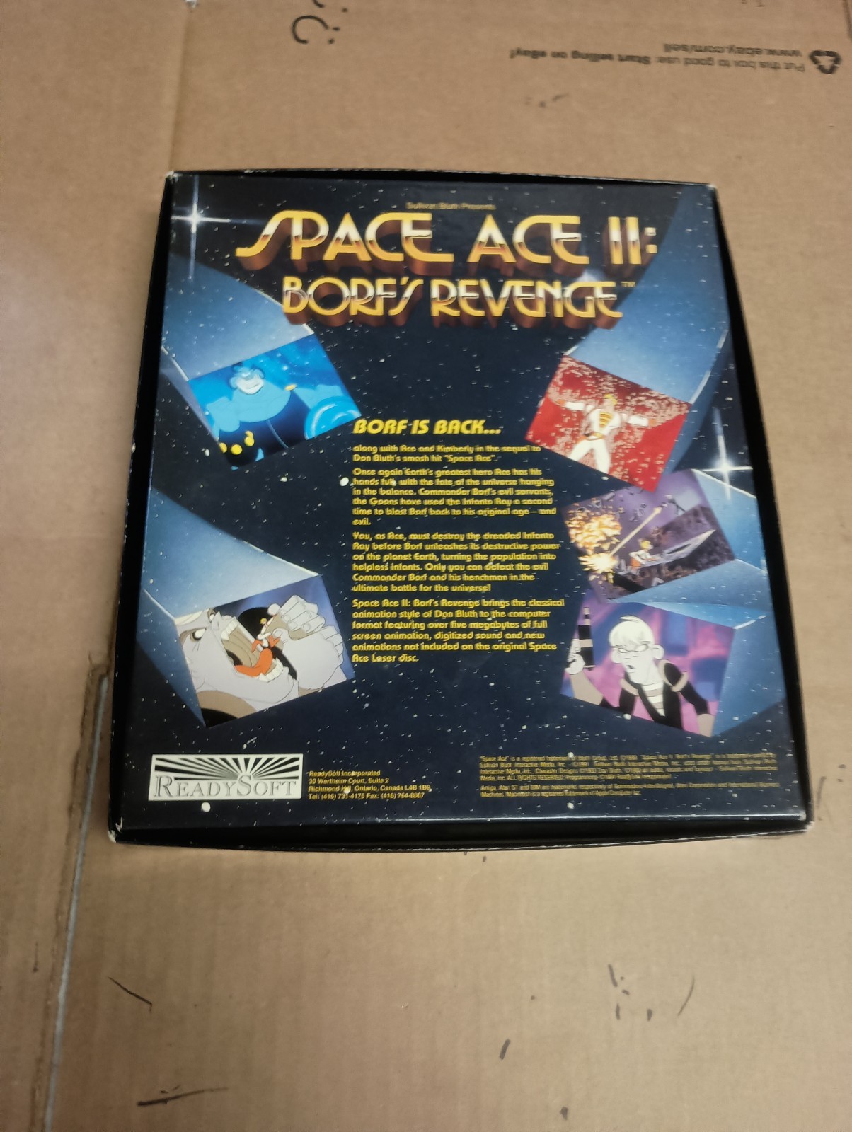 Commodore Amiga Space Ace II: Borf’s Revenge Manual, Poster Included
