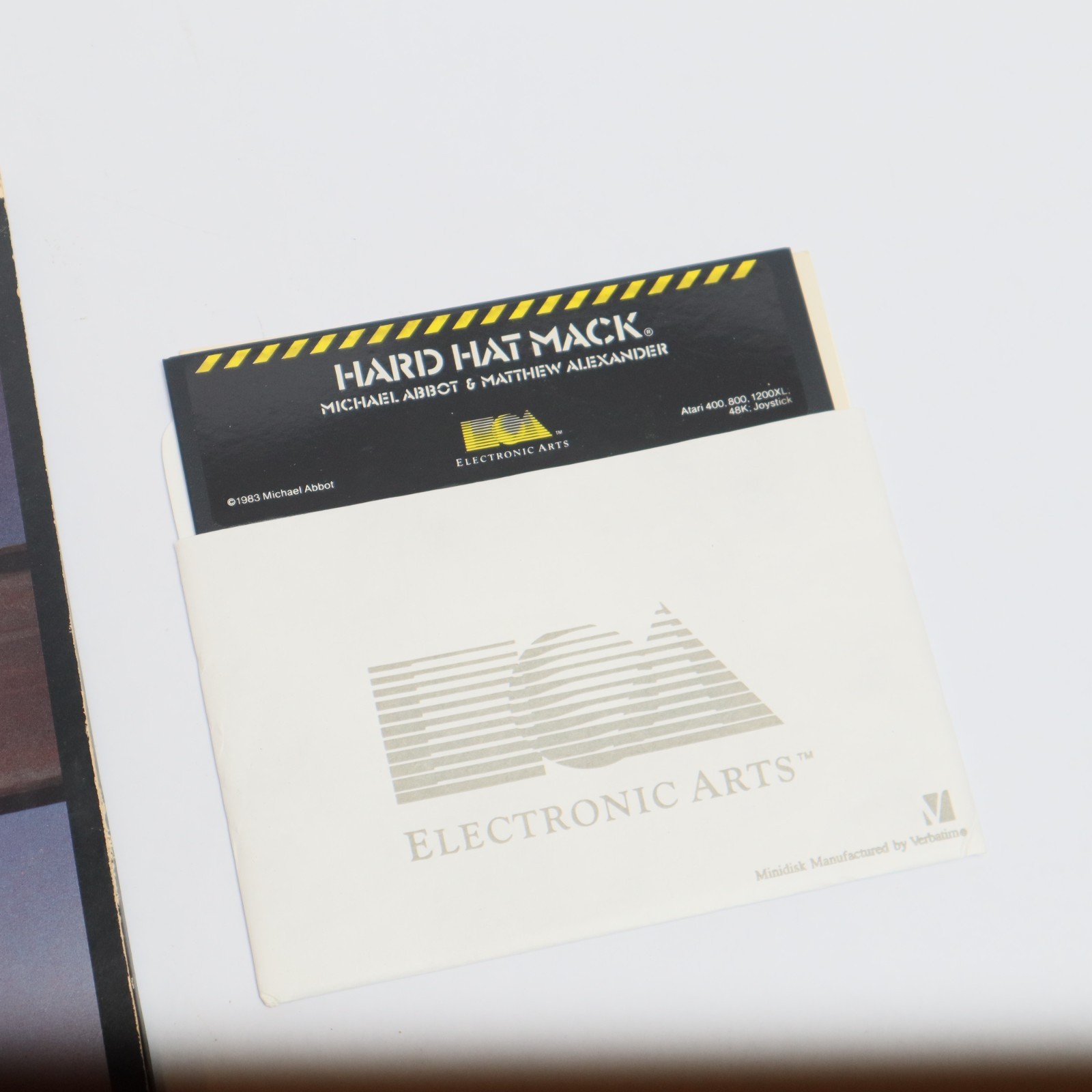 Hard Hat Mack 1983 Electronic Arts Atari Home Computers Platform Excellent Cond