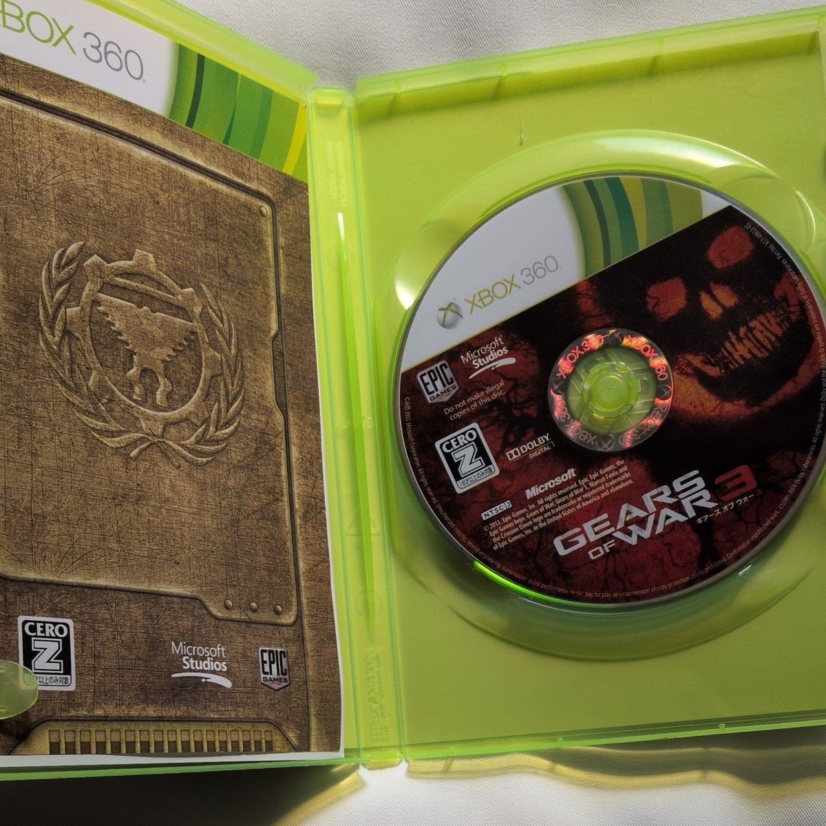 Gears of War 3 Xbox 360 Complete CIB NTSC-J Microsoft Epic Games