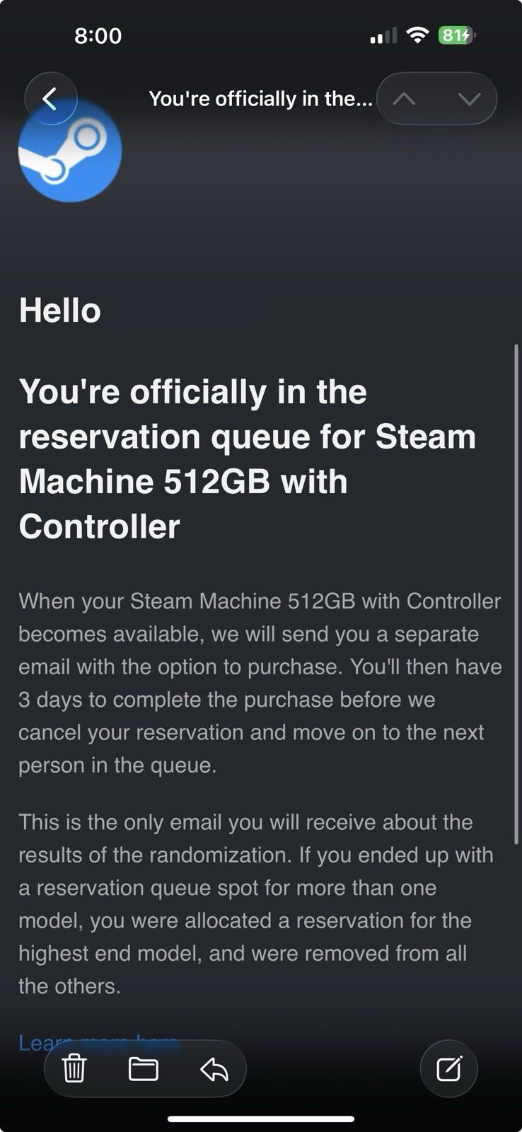 Valve Steam Machine 512GB & Controller – PRESALE