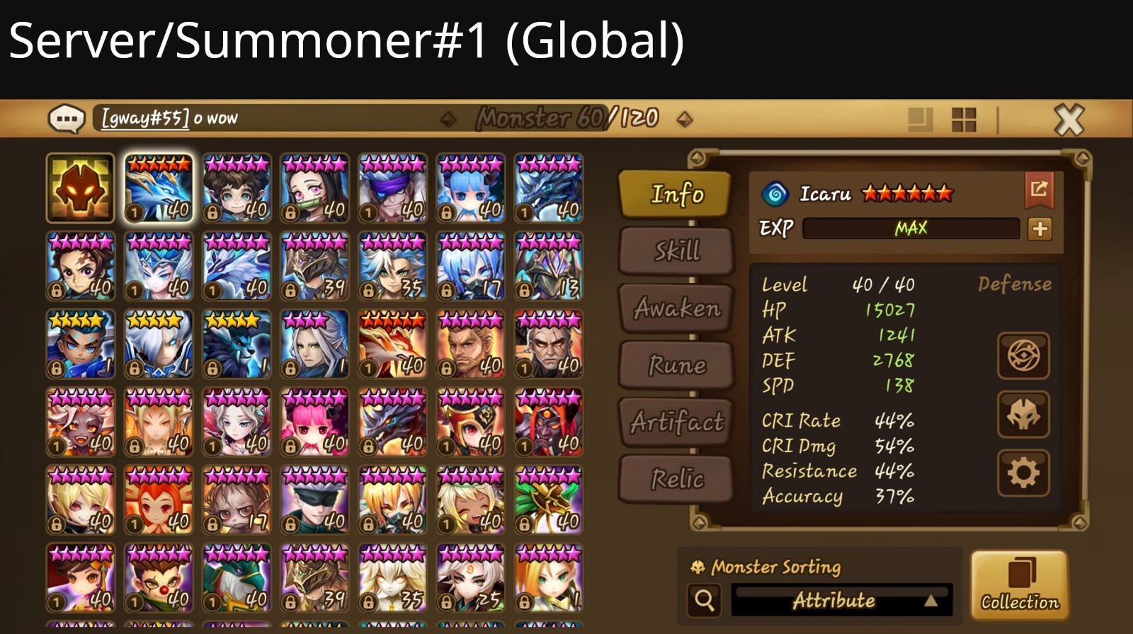 Summoners War Account, multiple servers {Global+Asia+Europe+China} 119LnD