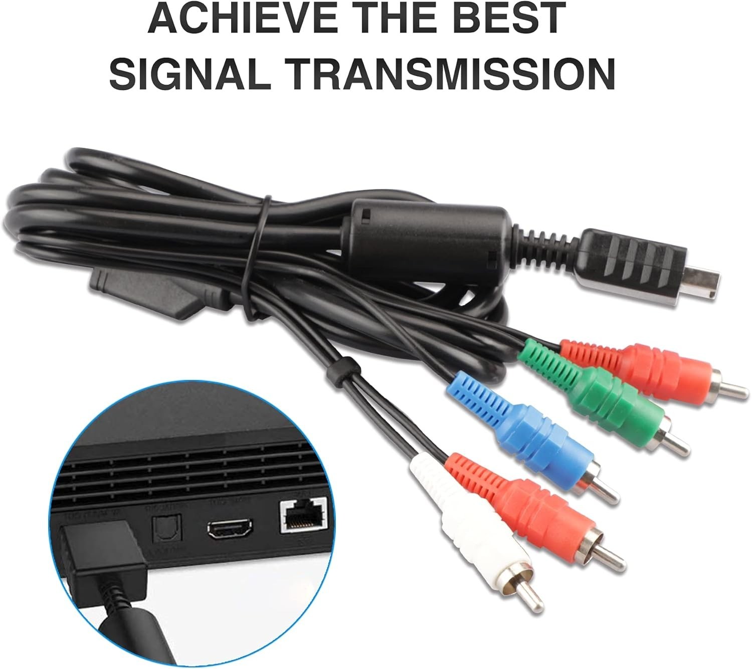 6FT HD Component RCA AV Video-Audio Cable Cord for SONY Playstation 2 3 PS2 PS3