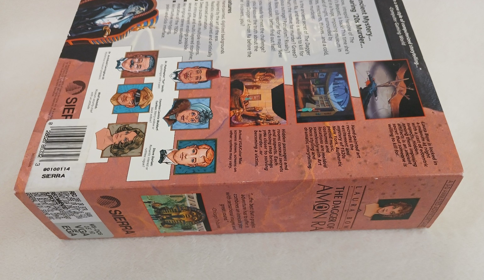 Vintage 1992 Sierra Dagger of Amon Ra Big Box PC 3.5 disk Complete VG