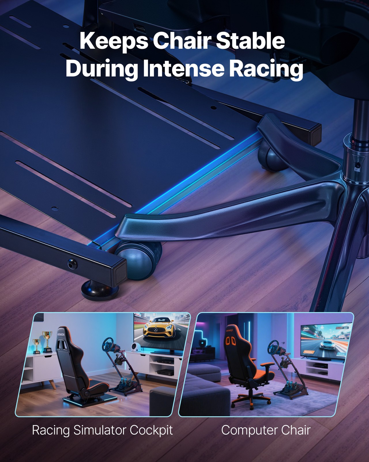 VEVOR Racing Wheel Stand Simulator Cockpit Foldable Logitech G29 G27 G920 G923