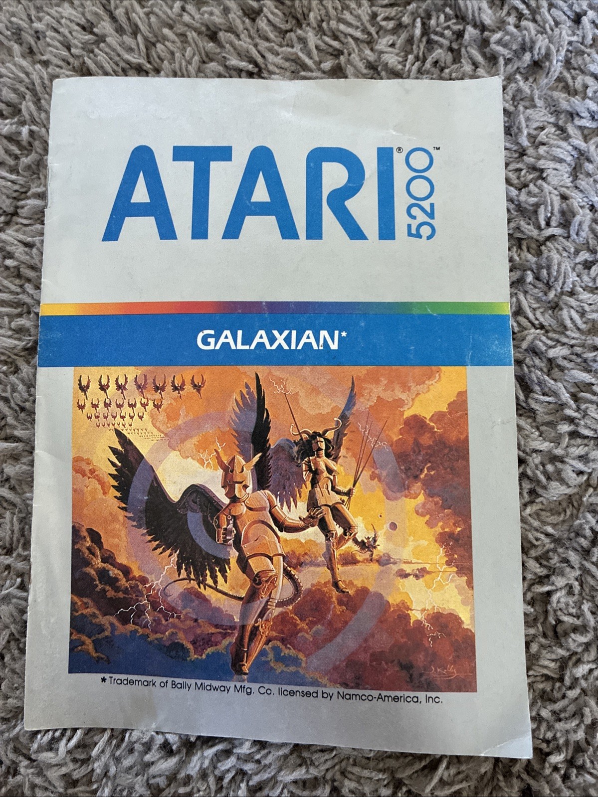 Vintage Atari 5200 1982 Galaxian Video Game Manual (manual only)