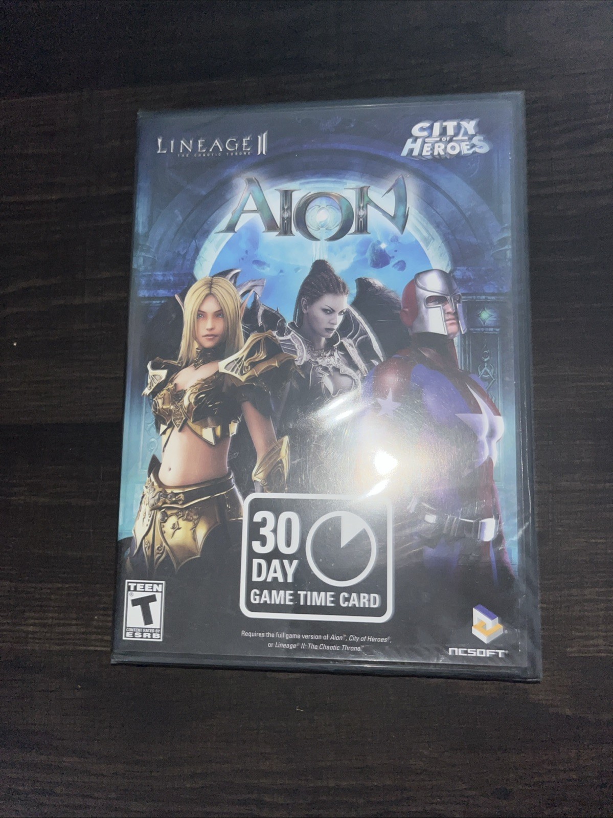 Aion Lineage 2 And City Of Hero’s 30 Day Game Time Card Sealed
