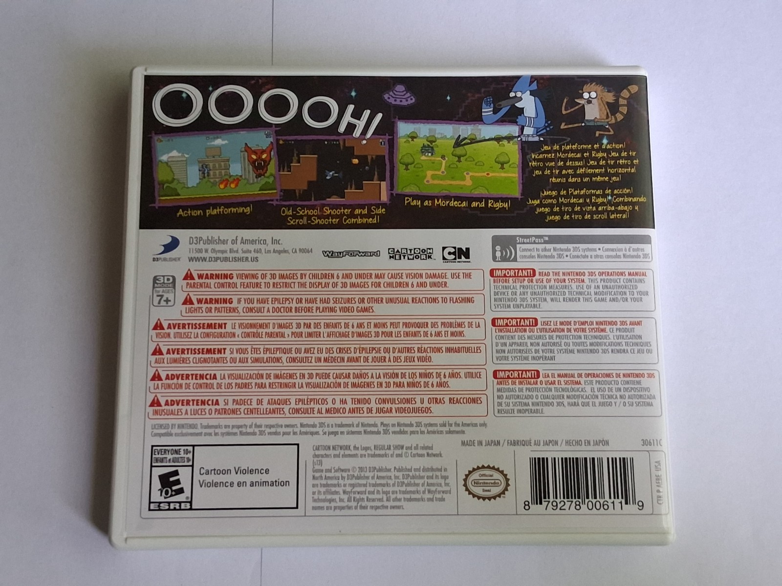 Regular Show 3DS Mordecai Rigby 8 Bit Land Nintendo Complete Tested Working CIB