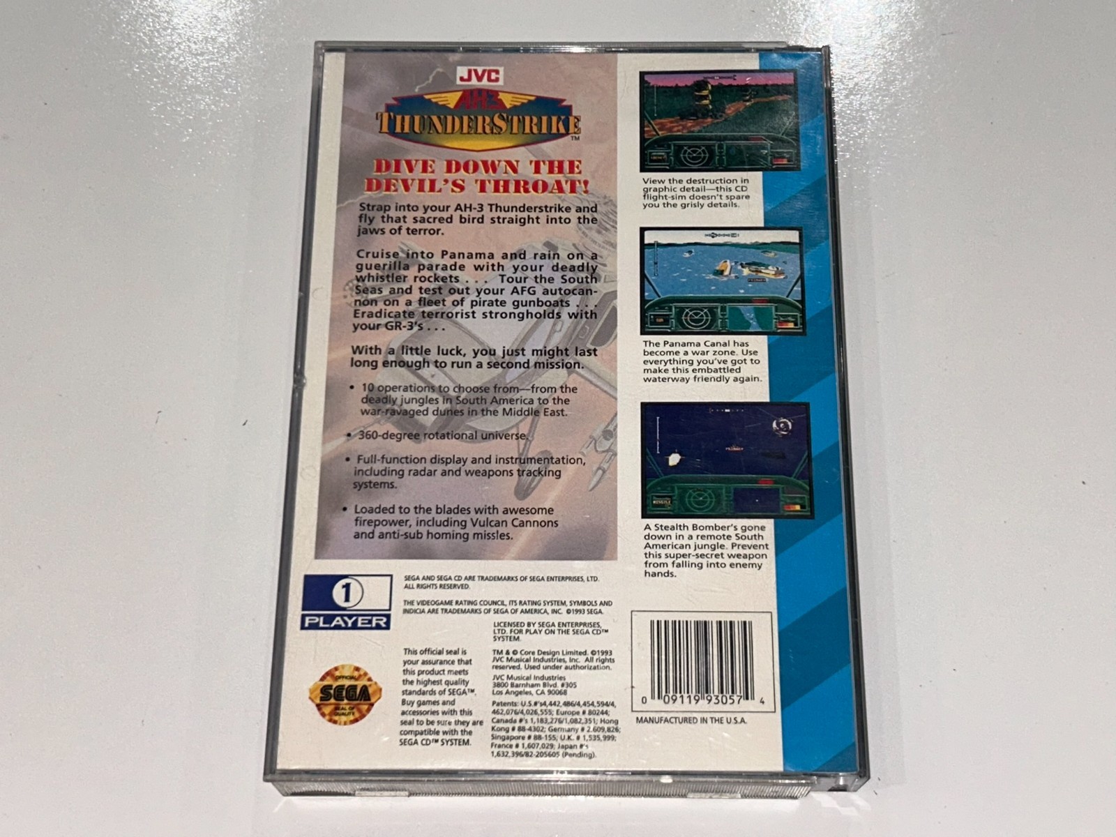 4 Sega CD Games (Racing Aces, Stellar-Fire, ThunderStrike, Tomcat Alley) Lot 8