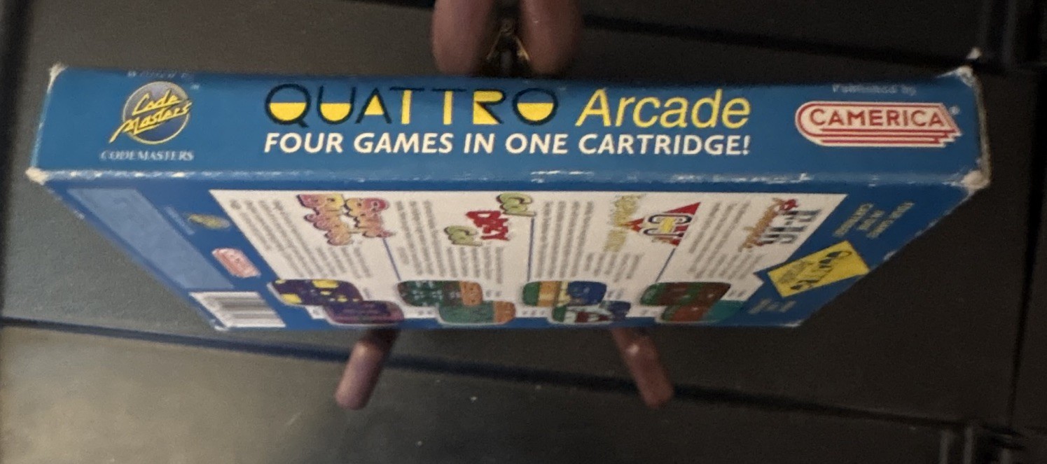Camerica Quattro Arcade 4-in-1 Original NES Game Cartridge, Manual & Box English