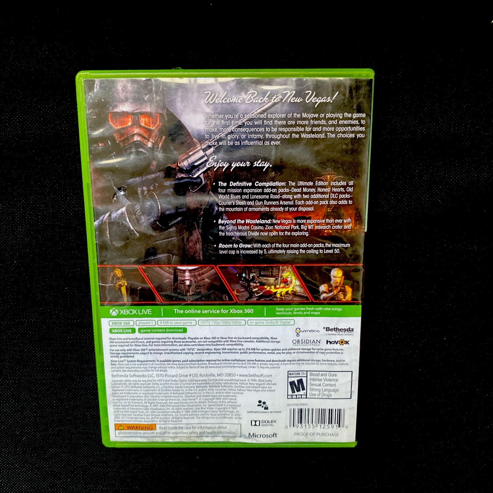Fallout: New Vegas Ultimate Edition Xbox 360, 2012 2 Discs Plays On Xbox One