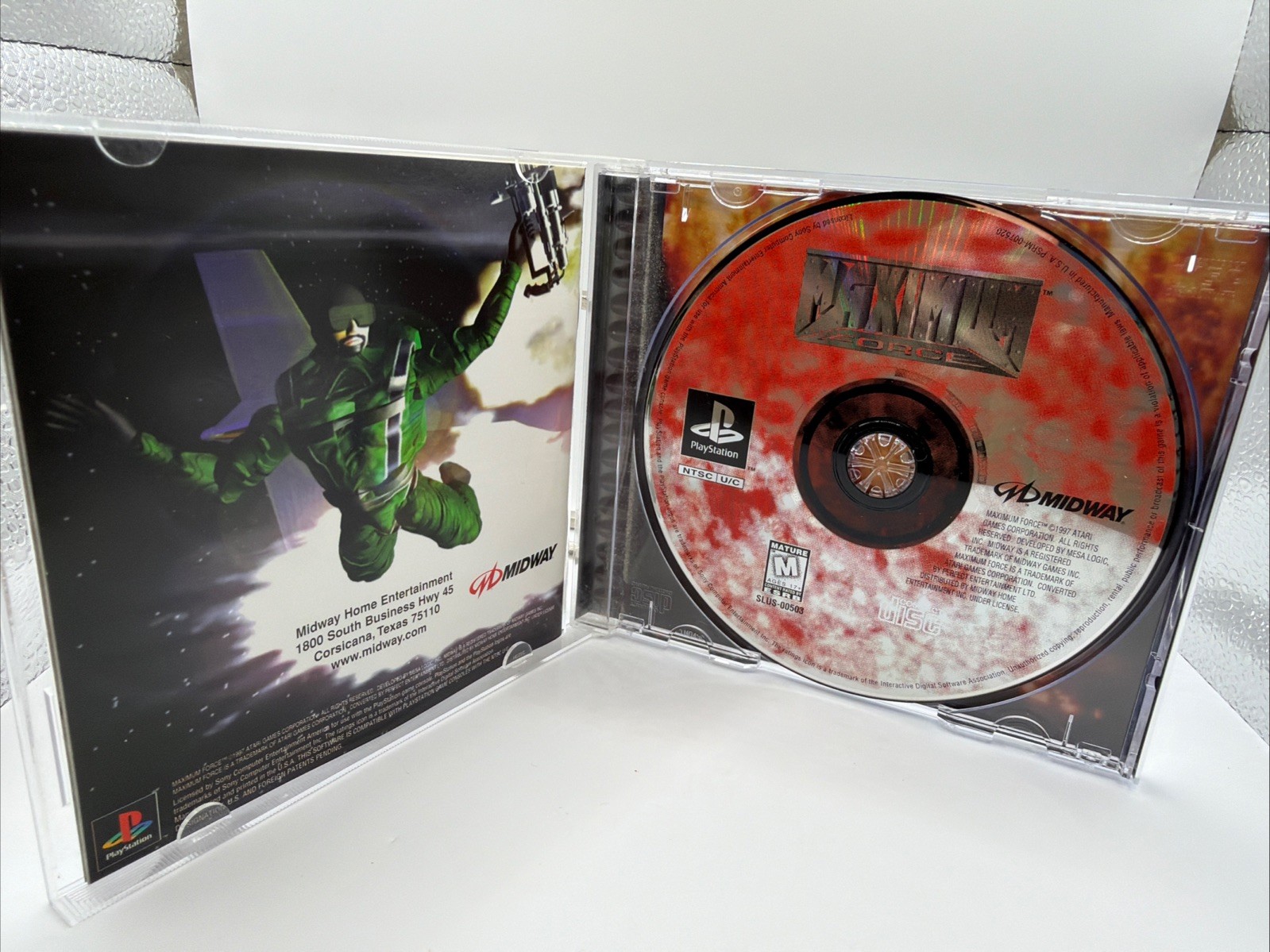 Maximum Force (Sony PlayStation 1, 1997) W Reg Card