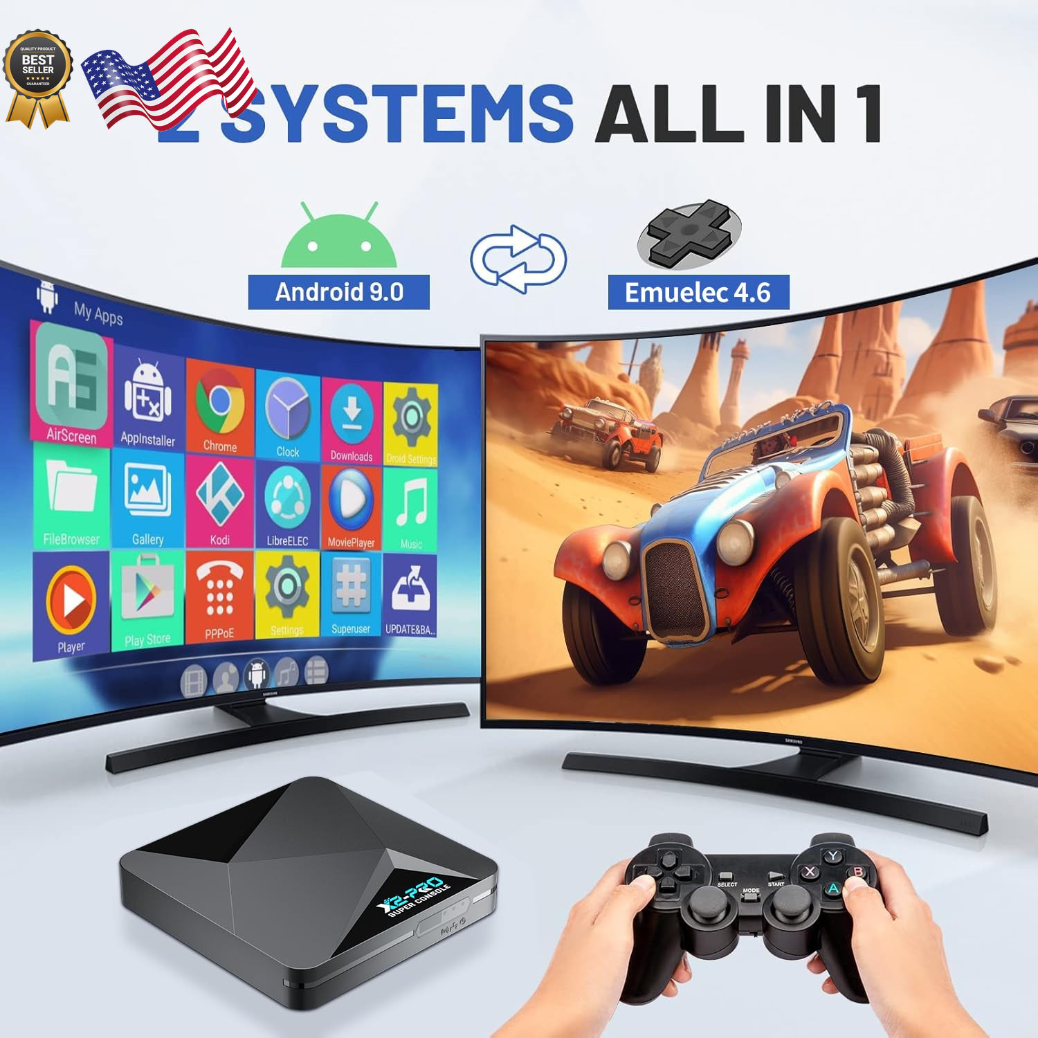 Kinhank Super Console X2 Pro Retro Game Console with 65000+Games,Video Game