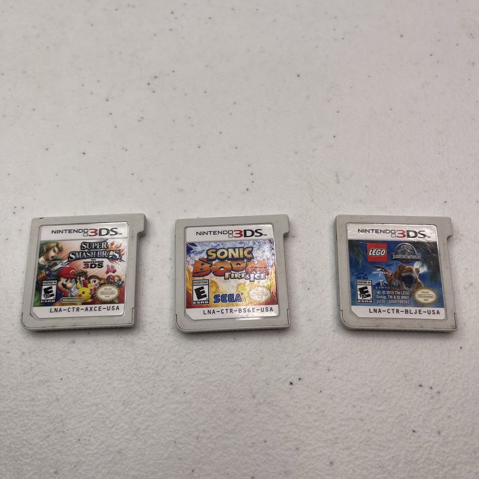 Sonic Boom: Fire & Ice, Super Smash Bros And Lego Jurassic World 3ds