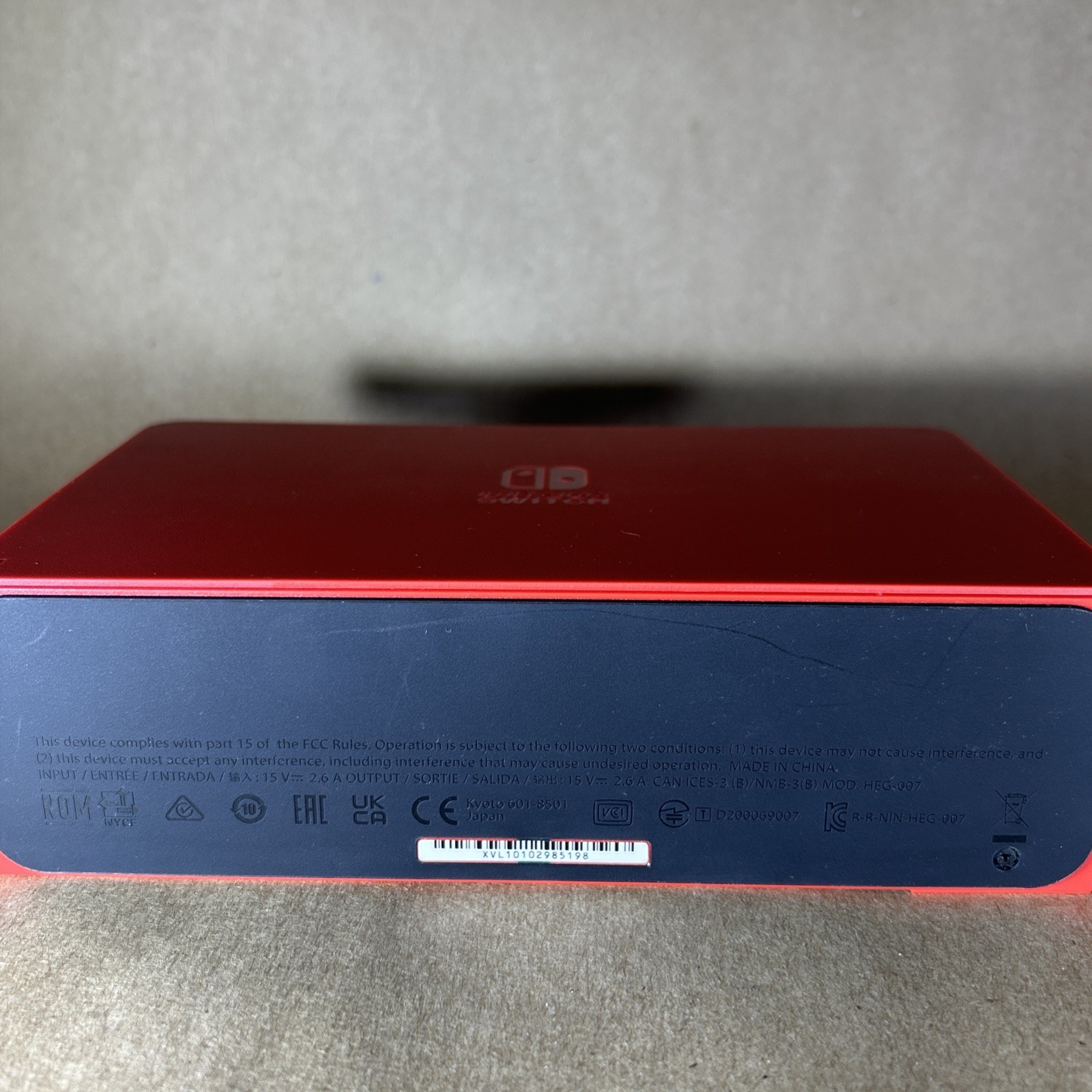 Nintendo Switch OLED Mario Red Dock Station Charging Station Tested Working