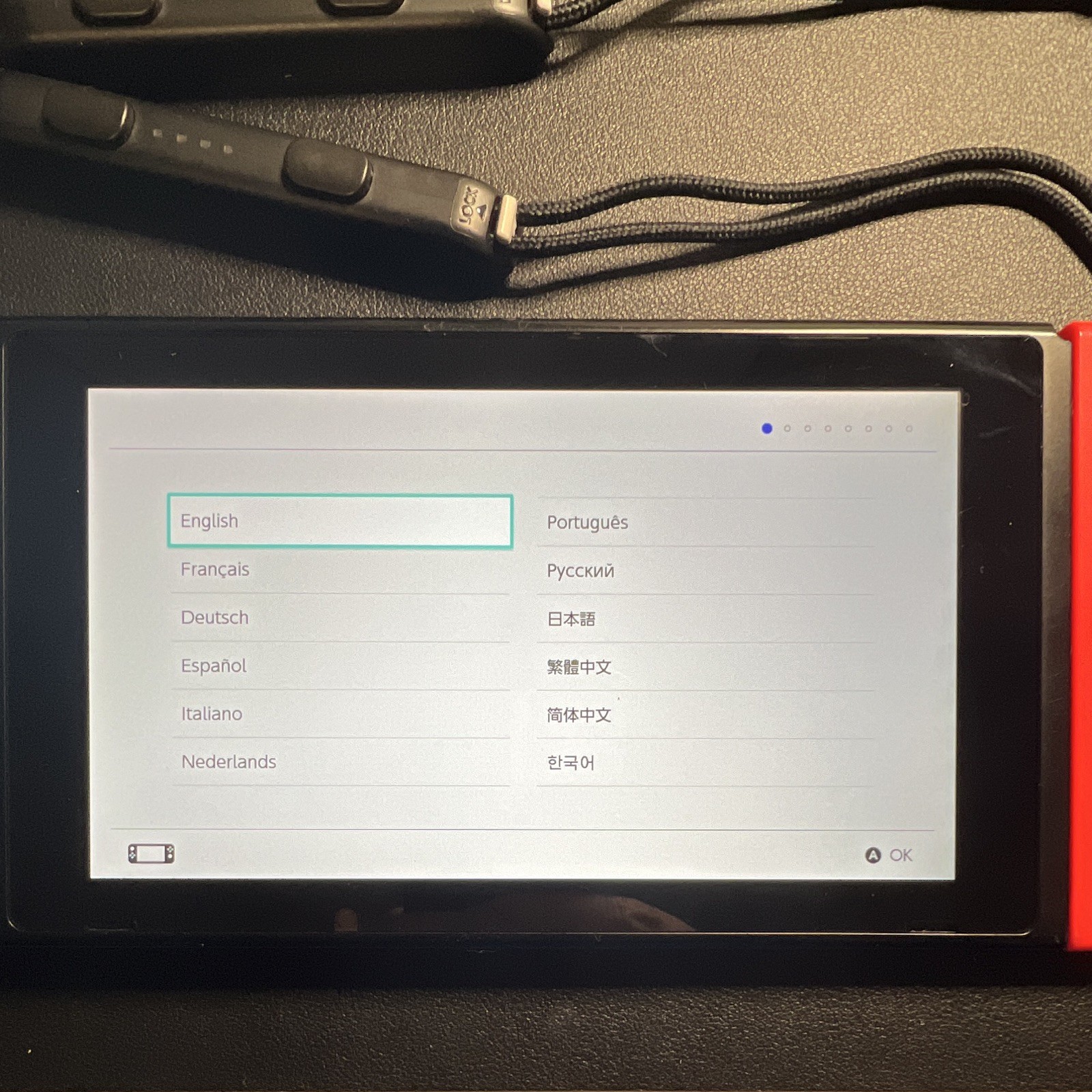Nintendo Switch HAC-001(-01) Console Red/Blue Joy-Con Dock AC Adapter Case