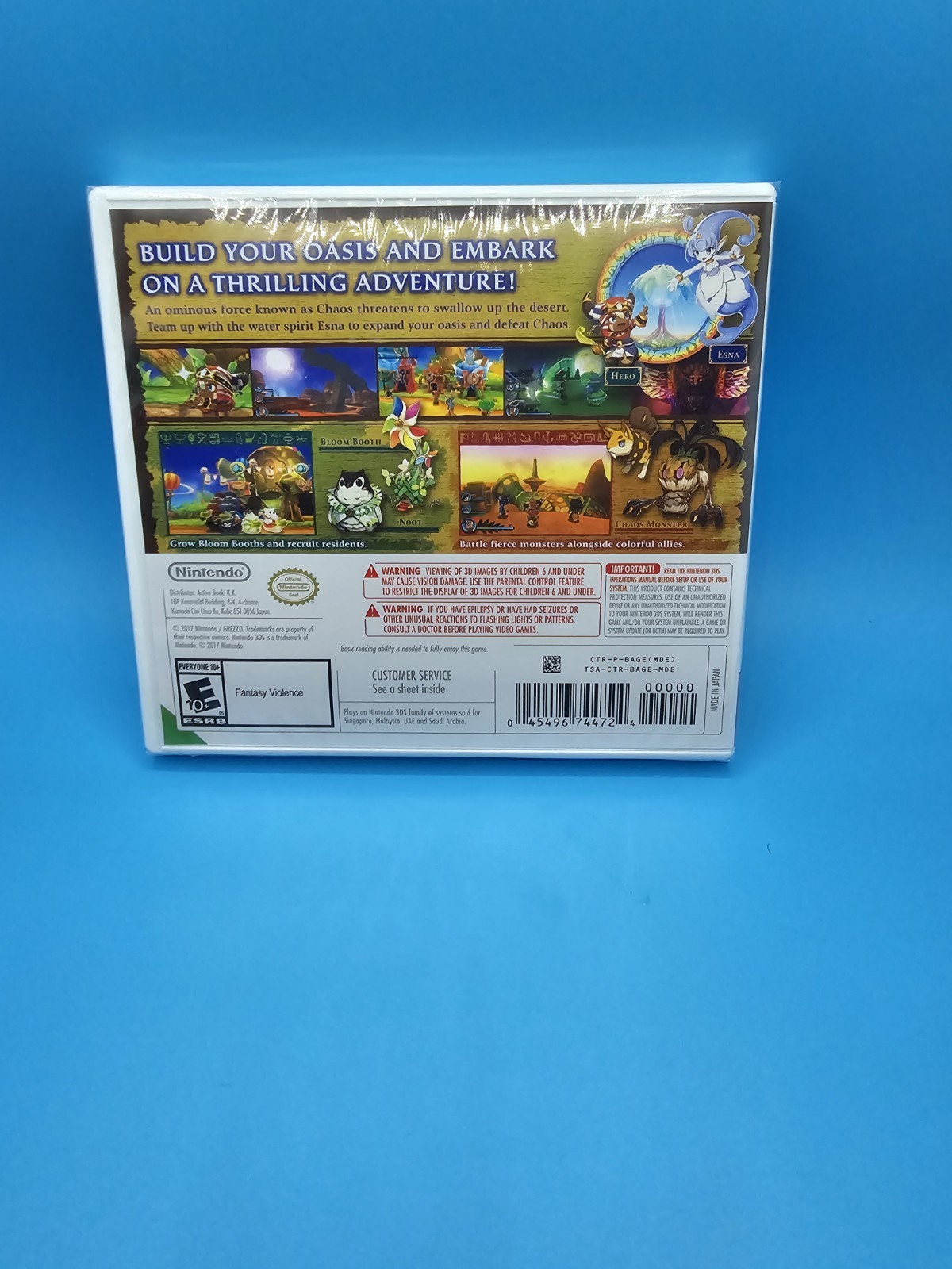 Nintendo Ever Oasis Nintendo 3DS Game E10+ Everyone 10+ NTSC-U/C (2017)