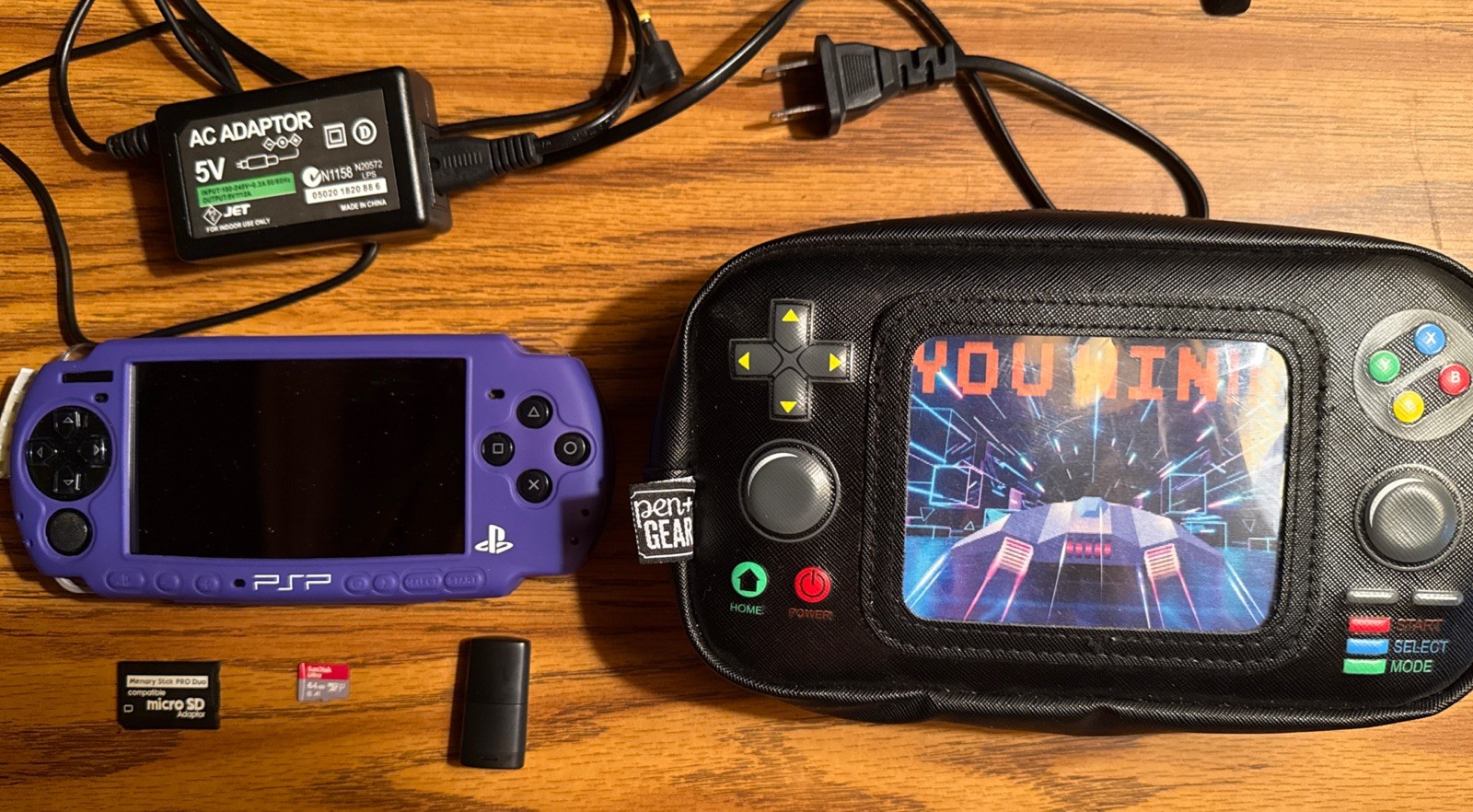 Sony PSP-2001 Handheld Console w Games, Case, 64 GB & Charger Tested Plz Read