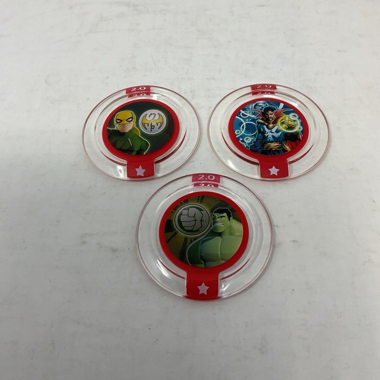 Disney Infinity 2.0 Sorceror, Immortal Iron Fist, and Hulk Power Disc *Lot of 3*