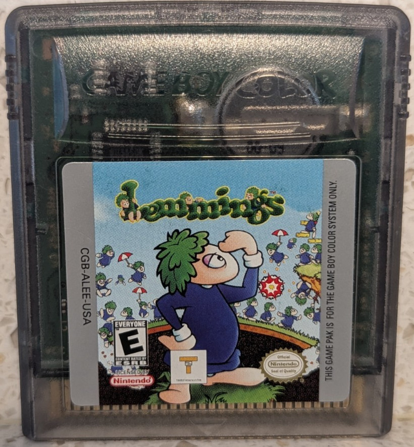 Lemmings Nintendo Game Boy Color GBC Authentic Cartridge Only