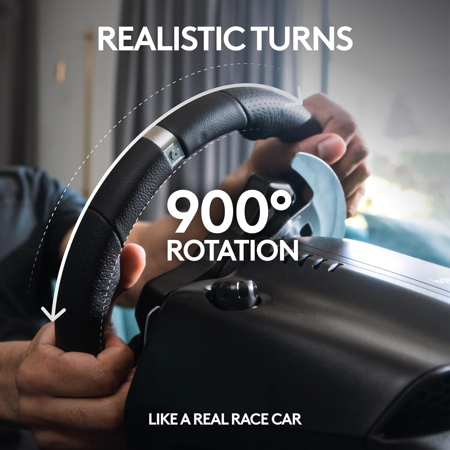 920 Driving Force Racing Wheel and Floor Pedals, Real Force Feedback, Stainle…