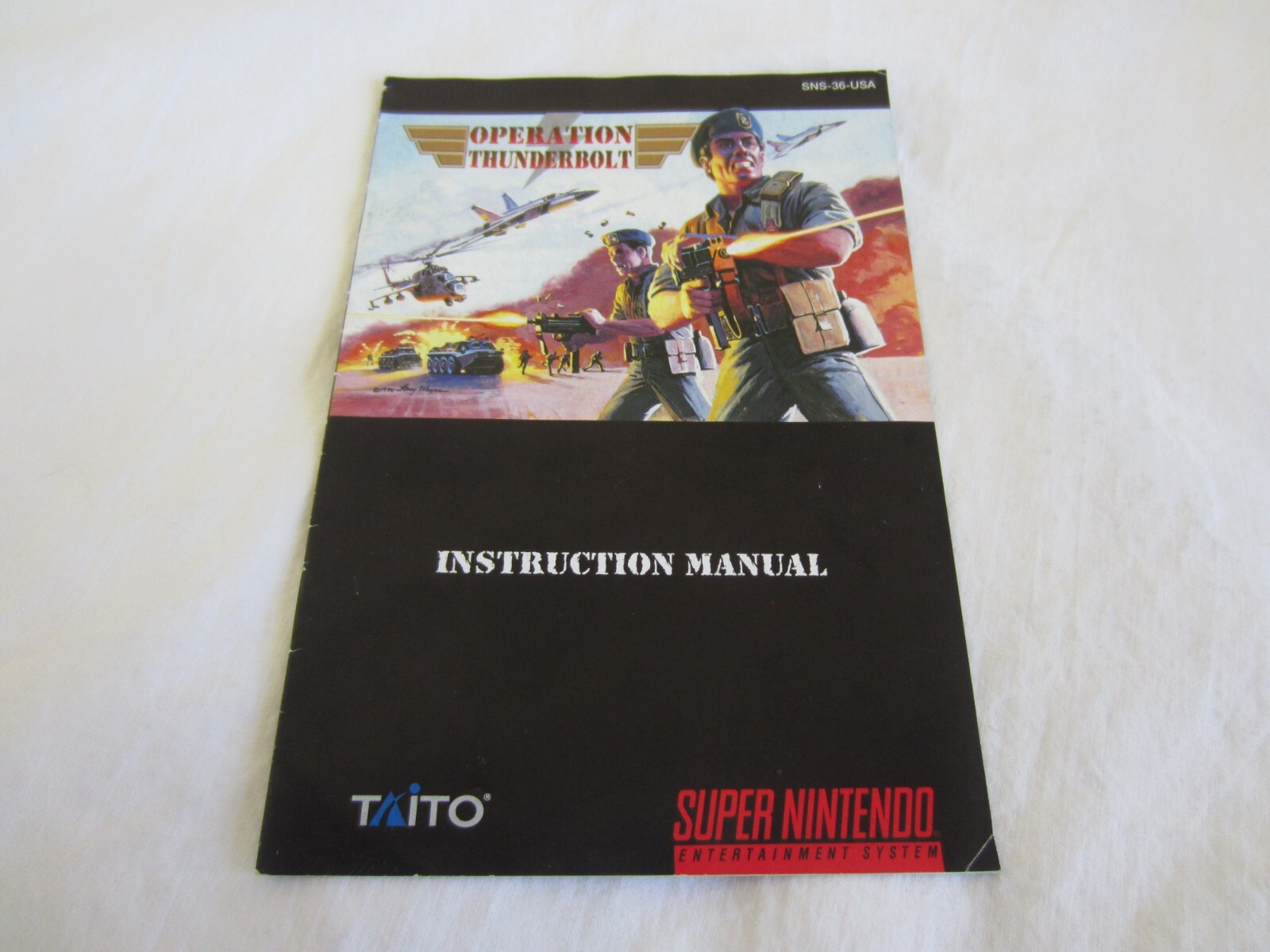 Operation Thunderbolt SNES Super Nintendo CIB 100% Complete Box 1994 Taito RARE