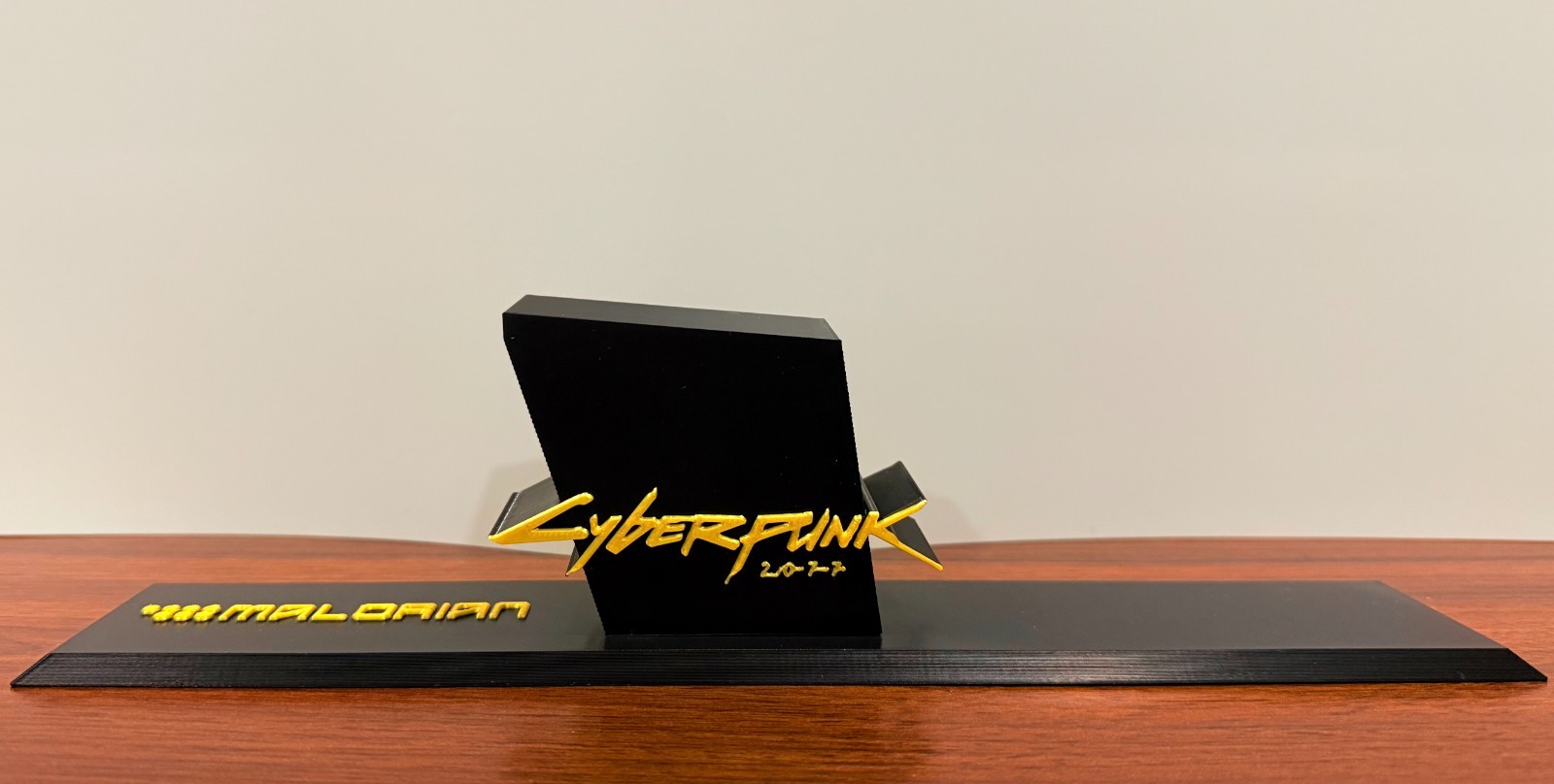 Johnny Silverhand Malorian Arms 3516 3D Printed Prop With Stand