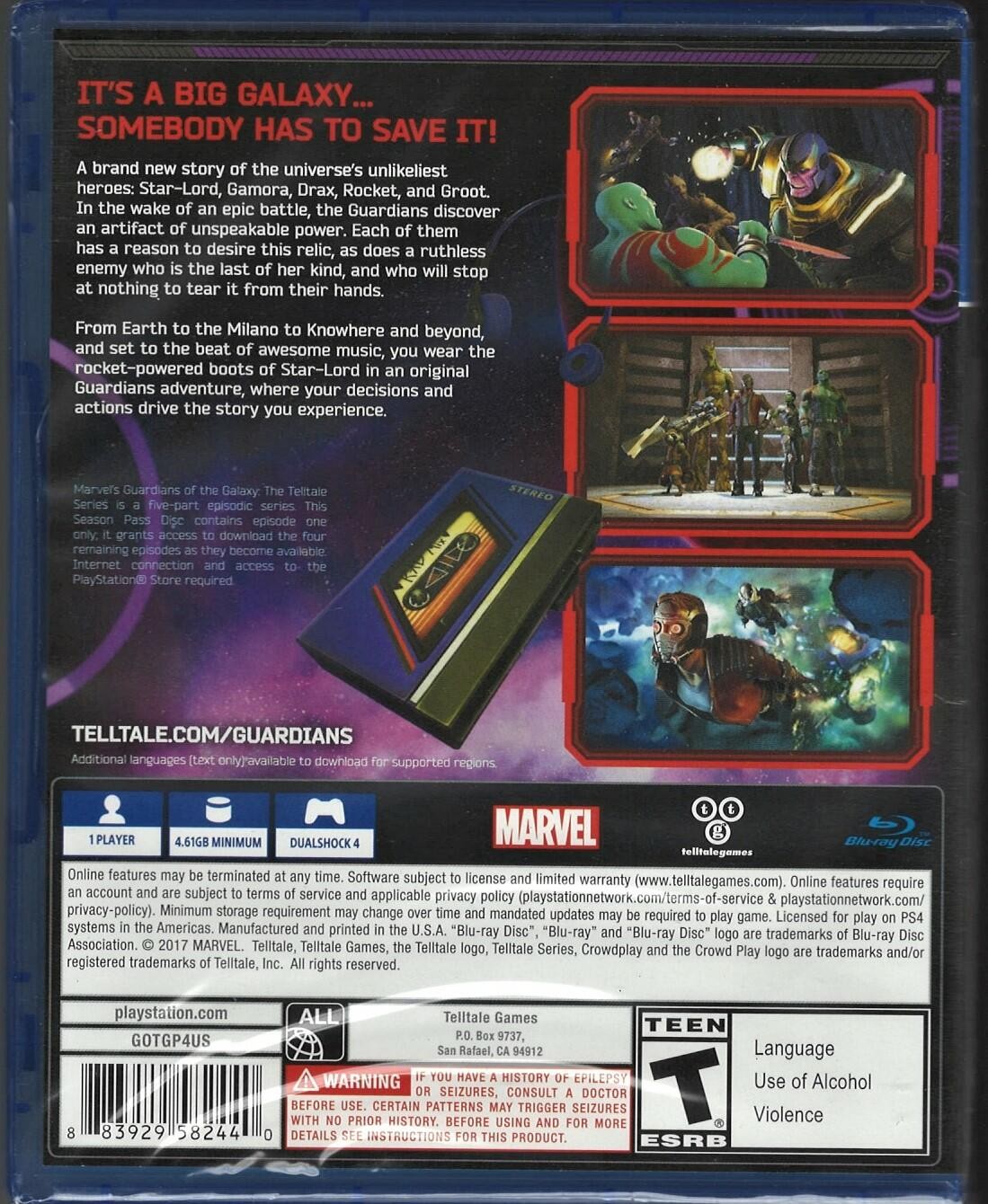 Marvel’s Guardians of the Galaxy: The Telltale Series – PlayStation 4