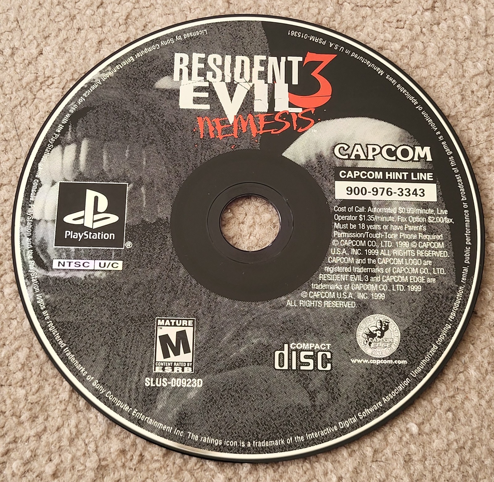 Resident Evil 3 Nemesis PS1 CIB Complete w/ Official Strategy Guide & Poster
