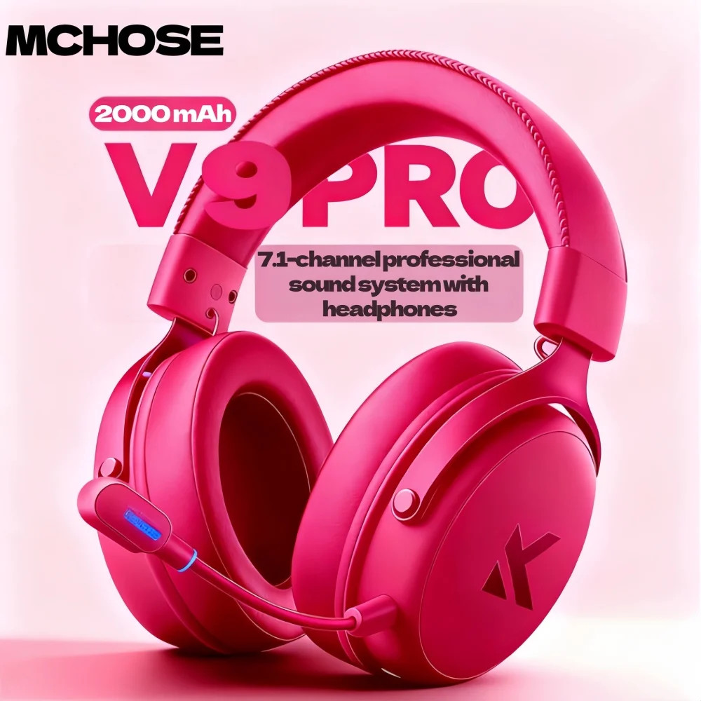 MCHOSE V9 Pro Wireless Gaming Headset 7.1 Surround Sound 250Hr Battery