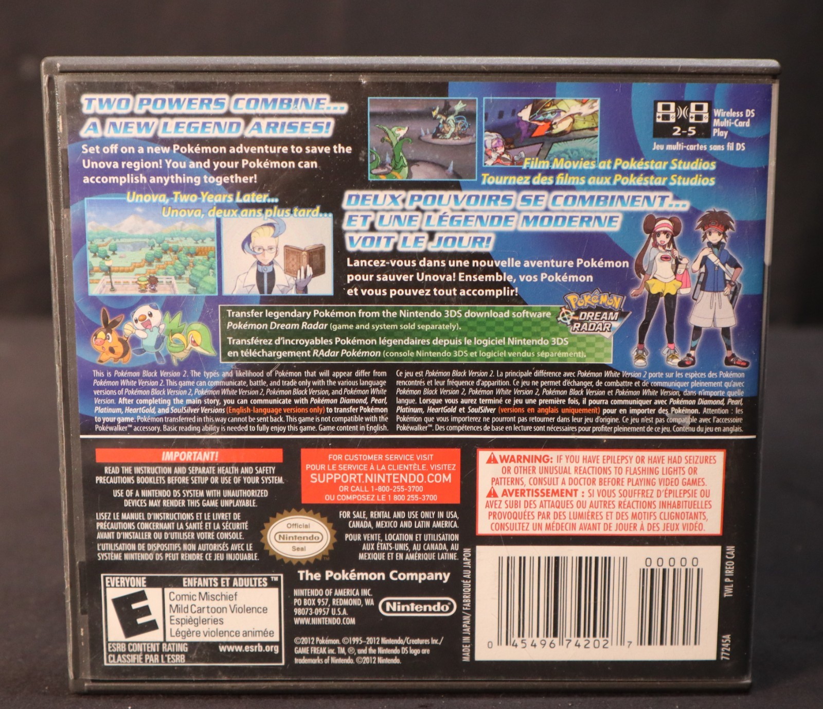 Pokémon Black Version 2 Nintendo DS Complete 2012 Authentic CIB Tested