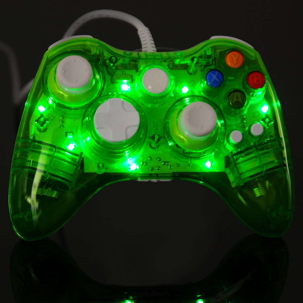 Glow Light USB Wired/Wireless Gamepad Remote Console Controller for Xbox 360 &PC