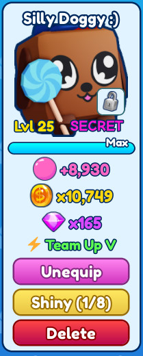 SILLY DOGGY SECRET bubble gum simulator infinity *CHEAPEST* *SUPER RARE*