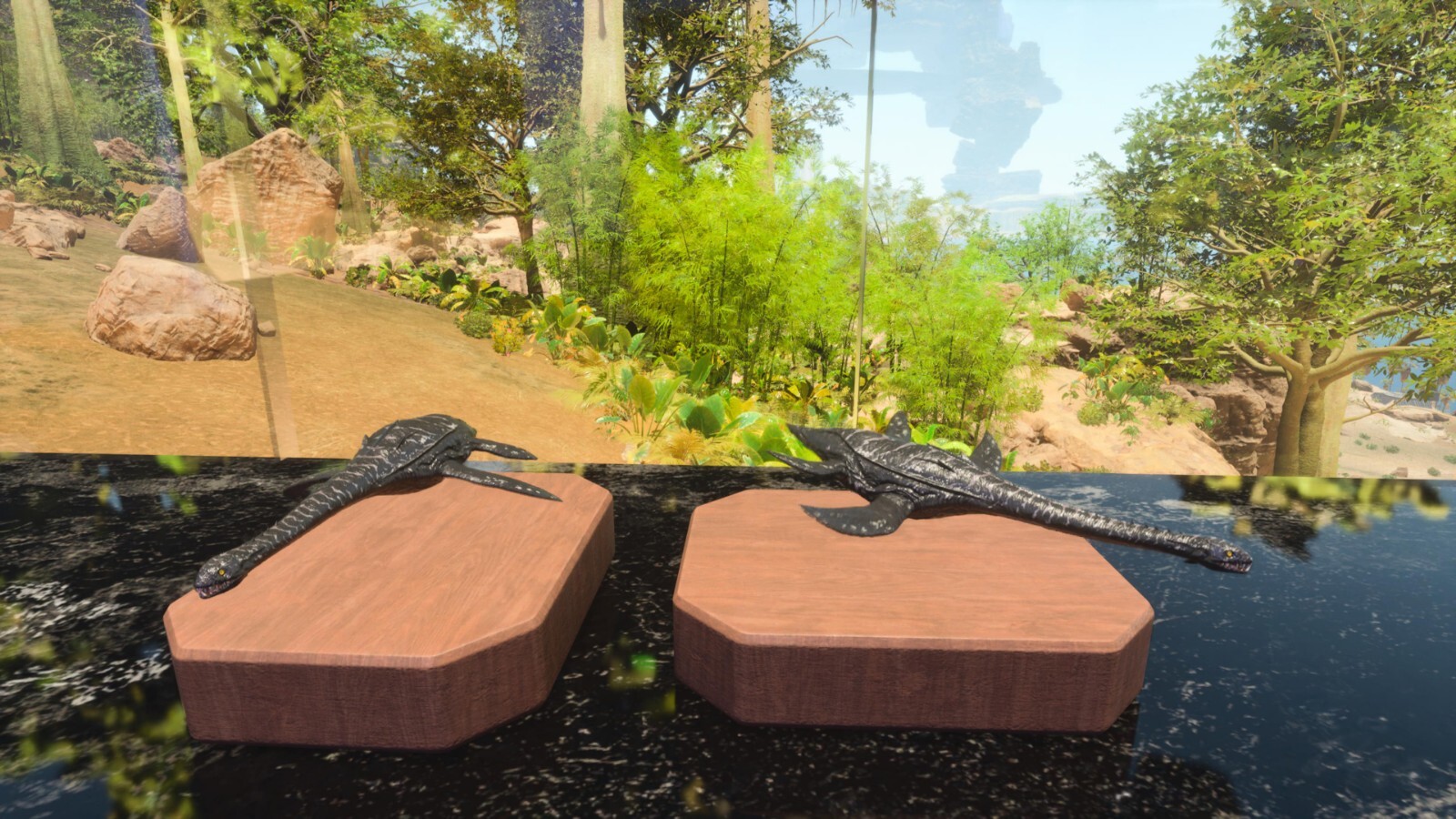 ARK ASCENDED PVE OFICIAL PAIR BABY PLESIO BLACK ID79 TOP STATUS PC/XBOX/PS5