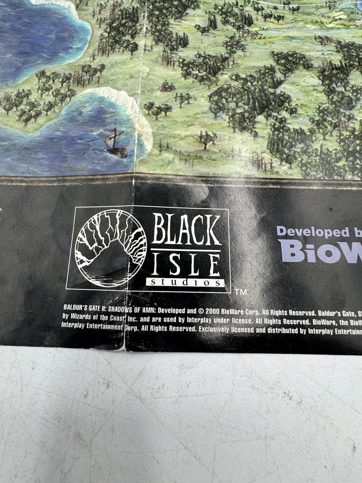 OEM Baldur’s Gate II Shadows of Amn Map Poster ONLY