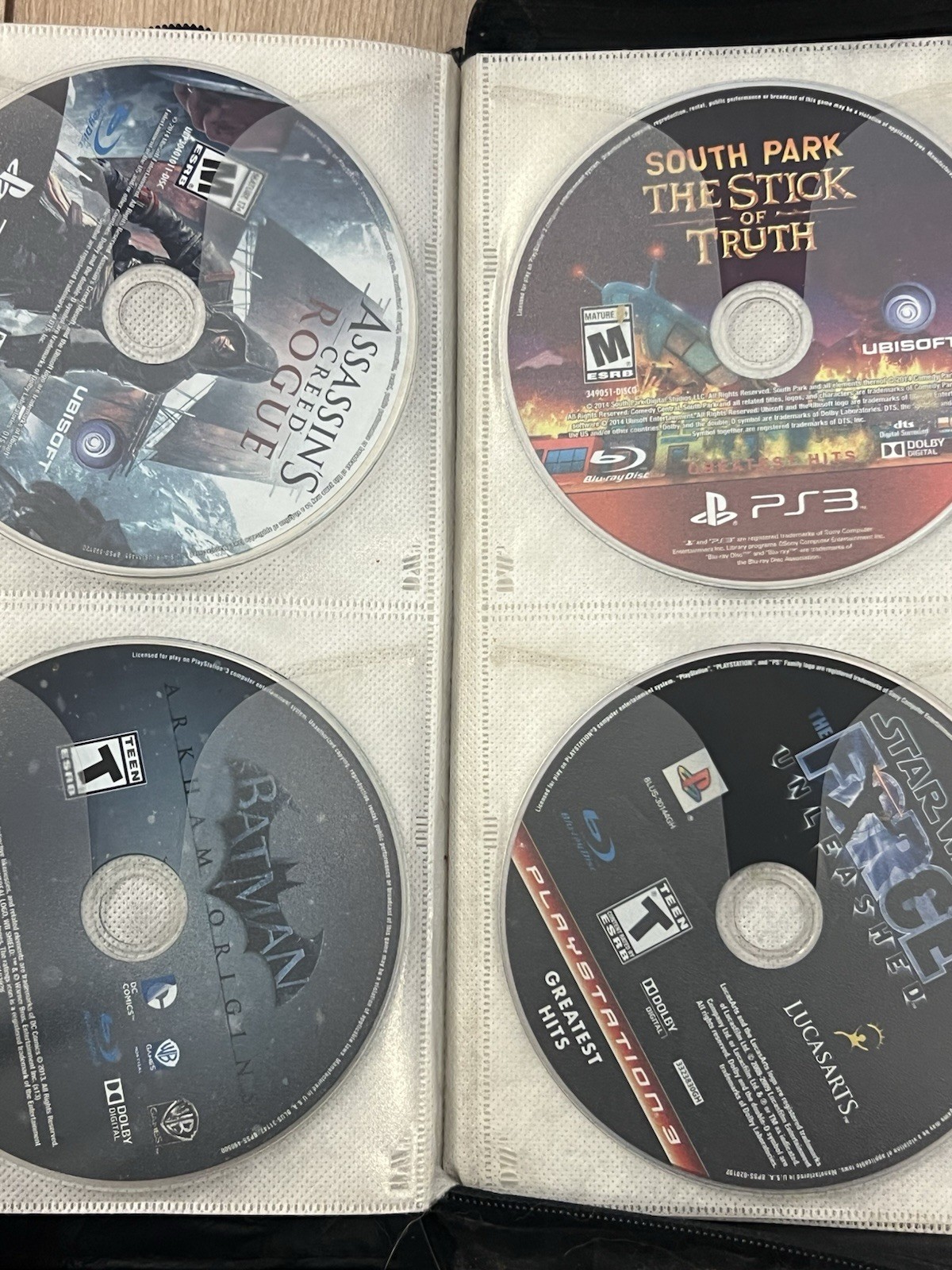 Lot Of 64 Sony Playstation 3 PS3 Disc Only Games Binder Untested Mixed Games