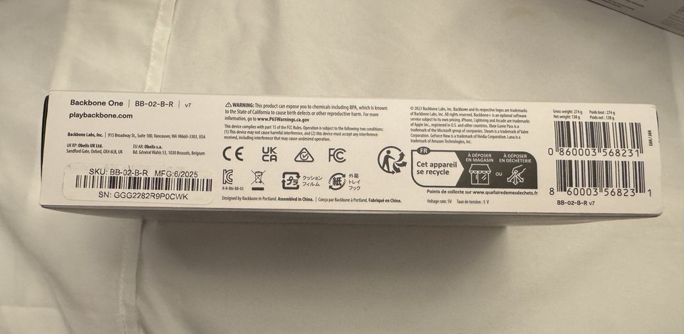 NEW Backbone One iOS BB-02-B-R Mobile Gaming Gamepad Controller For iPhone
