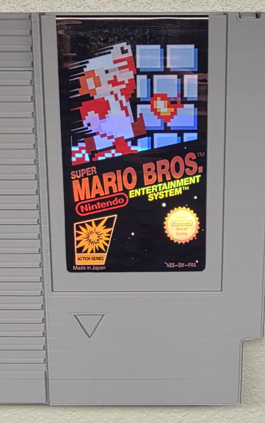Retro NES Cartridge Wall Art – 8×8 Inch Nintendo Mario Bros. Inspired Game Decor