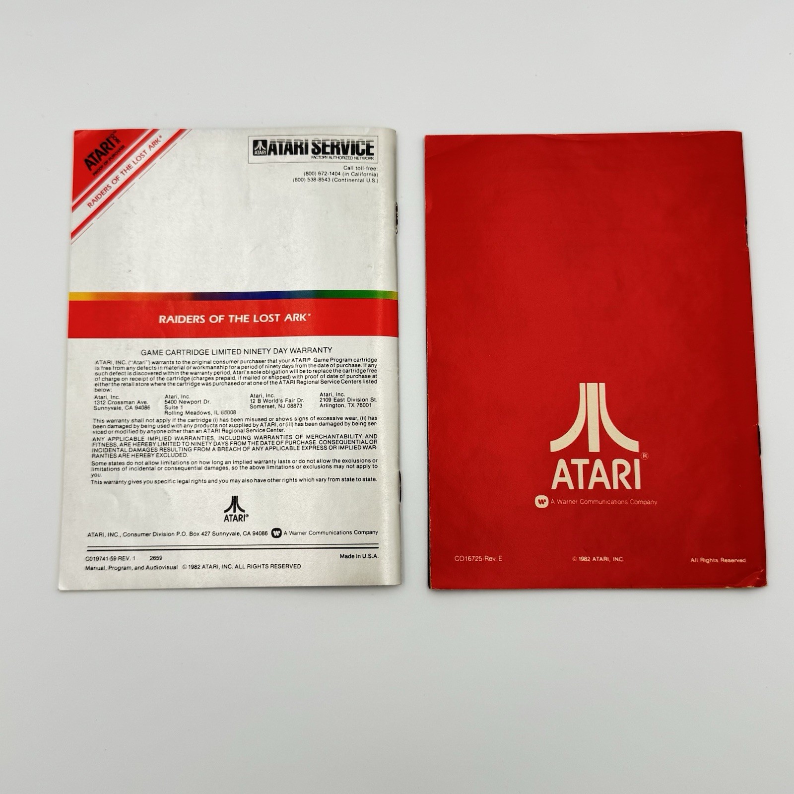 Raiders of the Lost Ark (Atari 2600) CIB Complete with Manual – Tested & Working