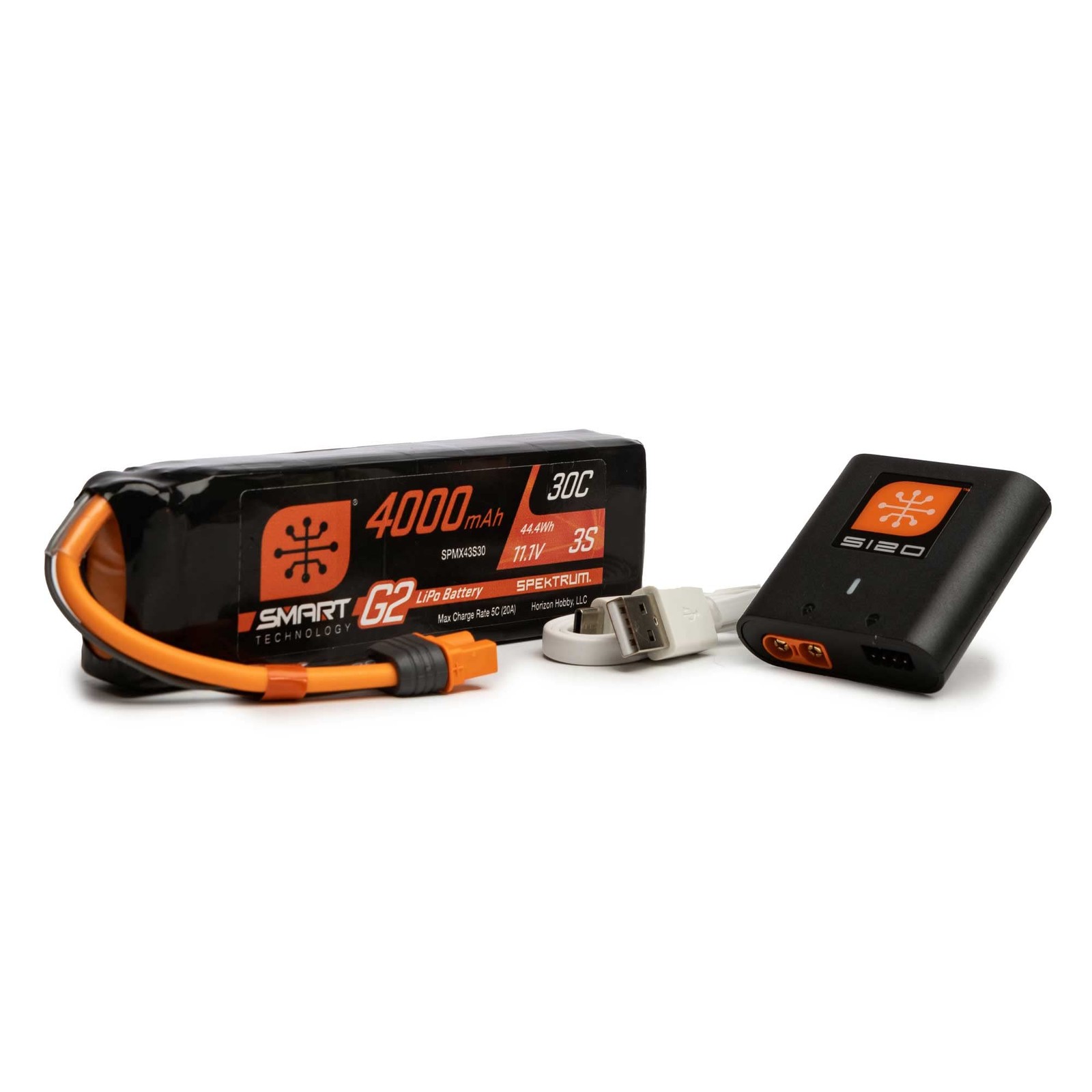 Spektrum Smart G2 Powerstage Air Bundle: 3S 4000mAh 14 x 6.5 x 8 cm, Orange